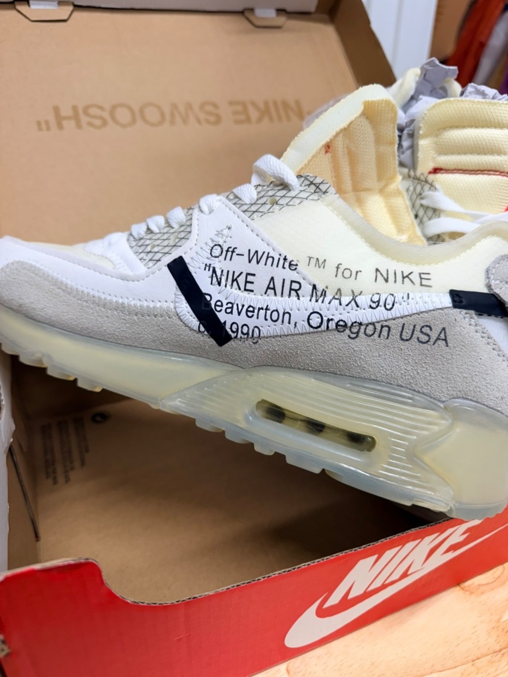 OFF WHITE NIKE AIR MAX '90 - THE TEN - Picture 8 of 9
